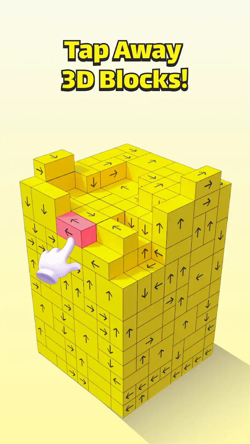 level selection screen with various 3D cube levels, vibrant colors